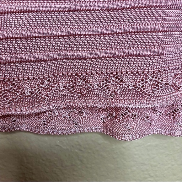 BCBGMaxAzria Silk Knit Dusty Rose Pink Top - Picture 5 of 8